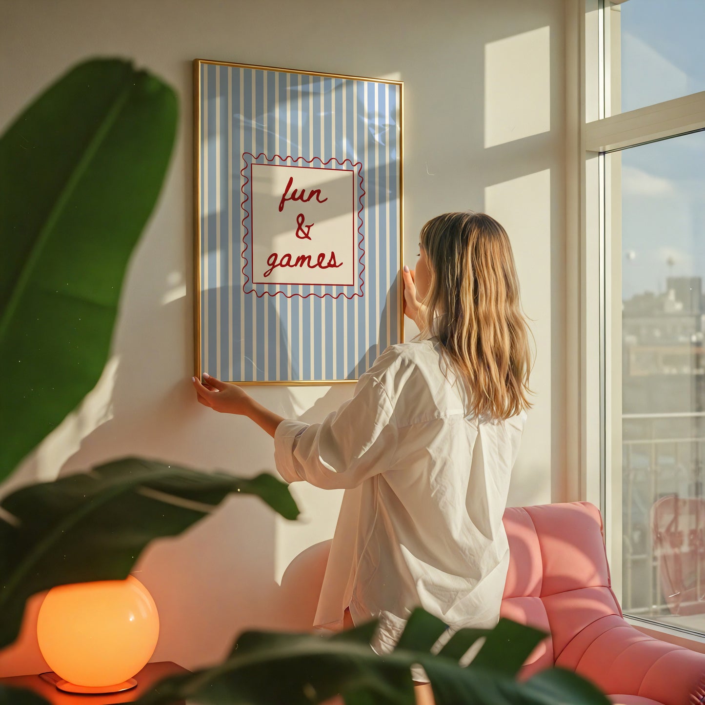 Fun & Games Striped  Art - Digital Print