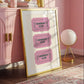 The Homebody Club Pink & Green Retro Ticket Sign - Digital Print