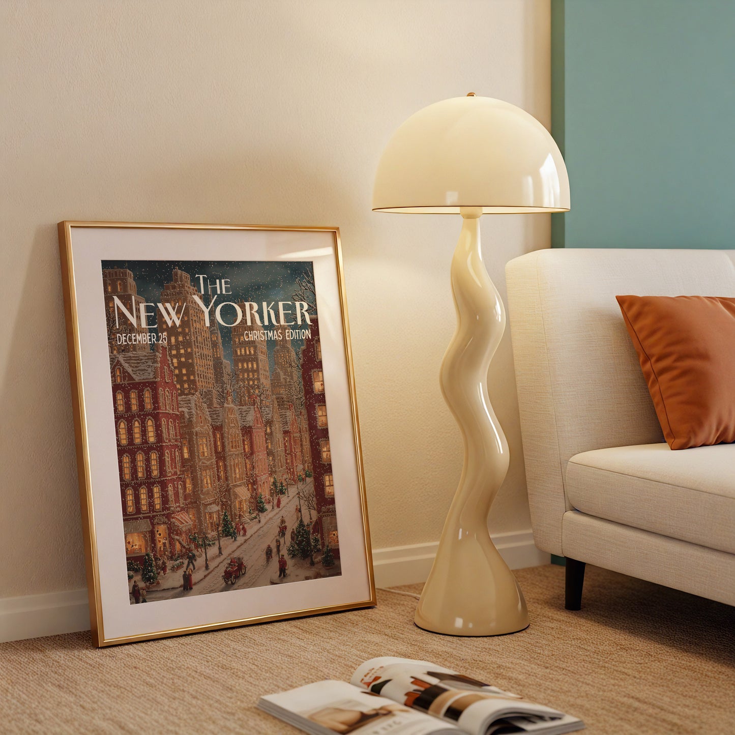 The New Yorker Christmas | New York Streets | Gingerbread Building - Digital Print