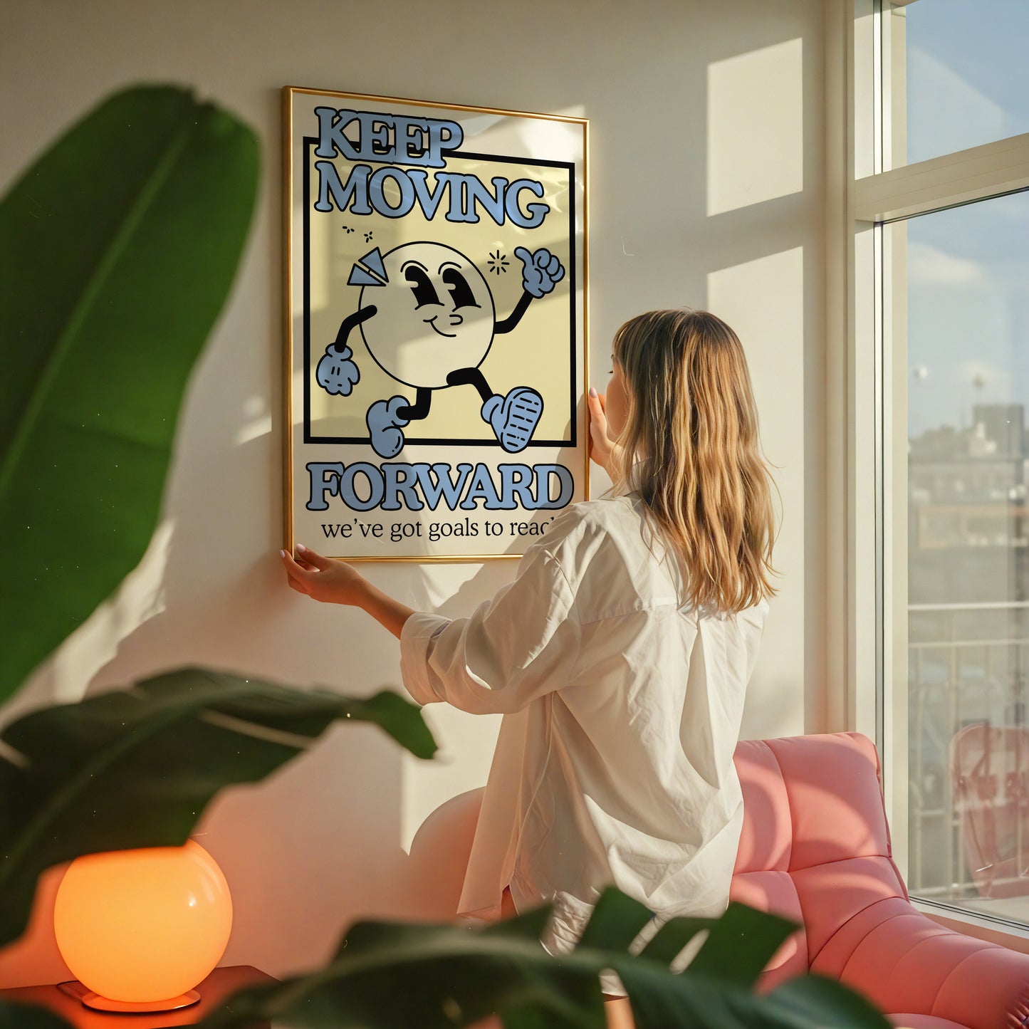 Keep Moving Forward — Retro Motivational Classroom Print