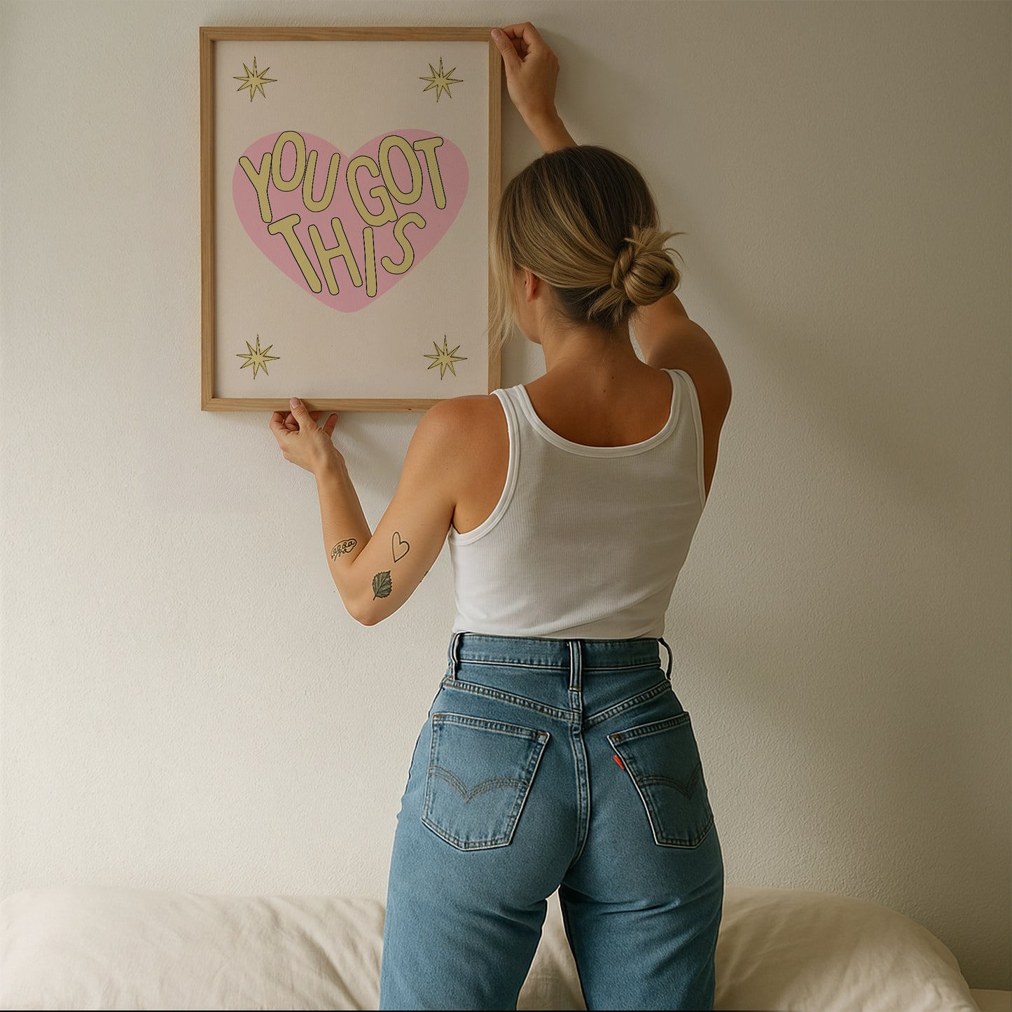 You Got This Striped Heart Print - Digital Print