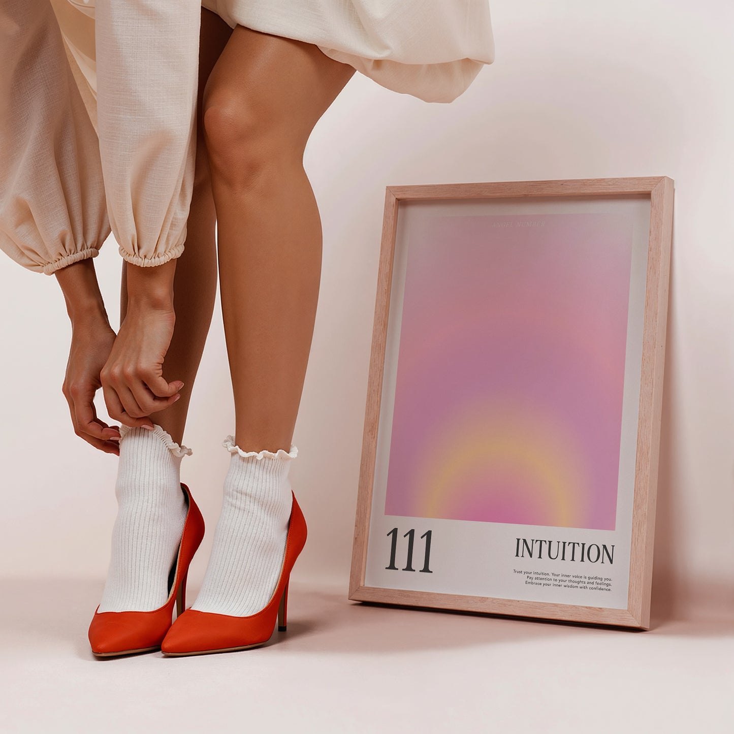 Angel Number Poster 111 Gradient Art - Digital Print