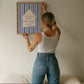 Do You Want the House Tour — Blue Stripe Print