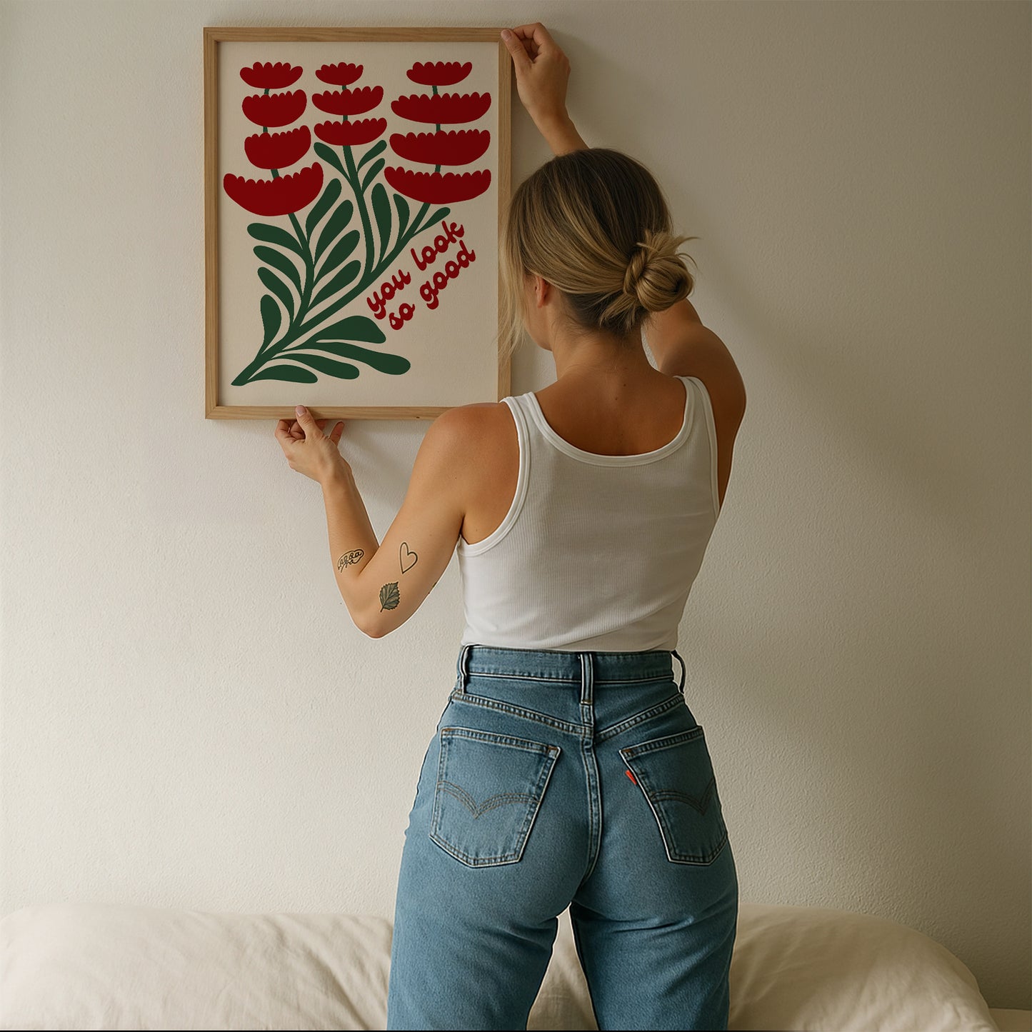 You Look So Good Floral Art - Digital Print