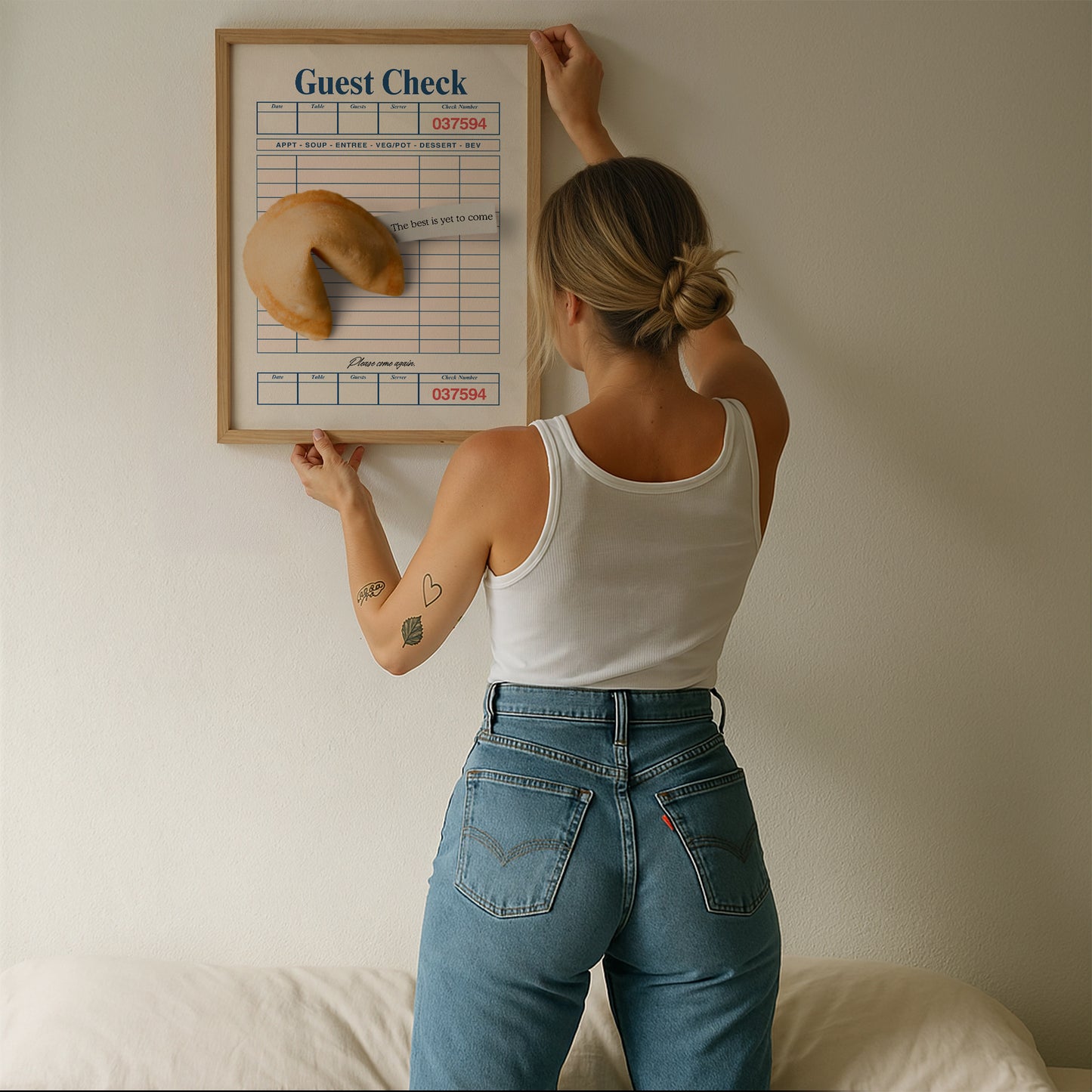 Fortune Cookie The Best Is Yet To Come Retro Guest Check Poster - Digital Print