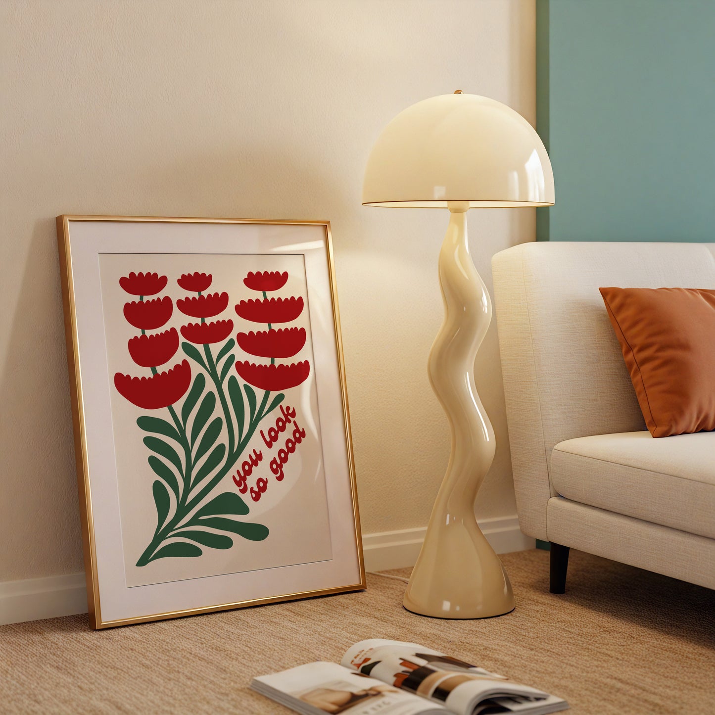 You Look So Good Floral Art - Digital Print