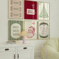 Christmas Print Set of 6 | Vintage Holiday Gallery Wall