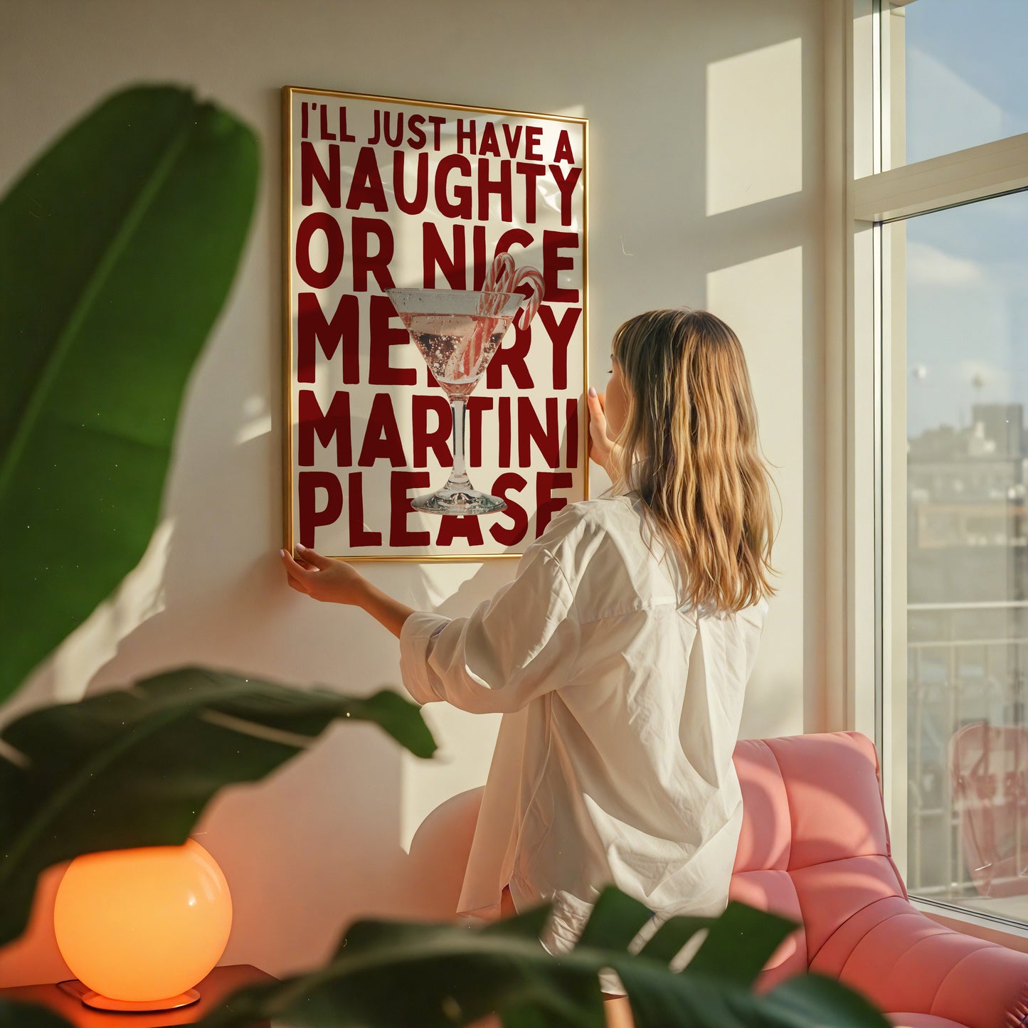 Naughty Or Night Merry Martini  - Digital Print