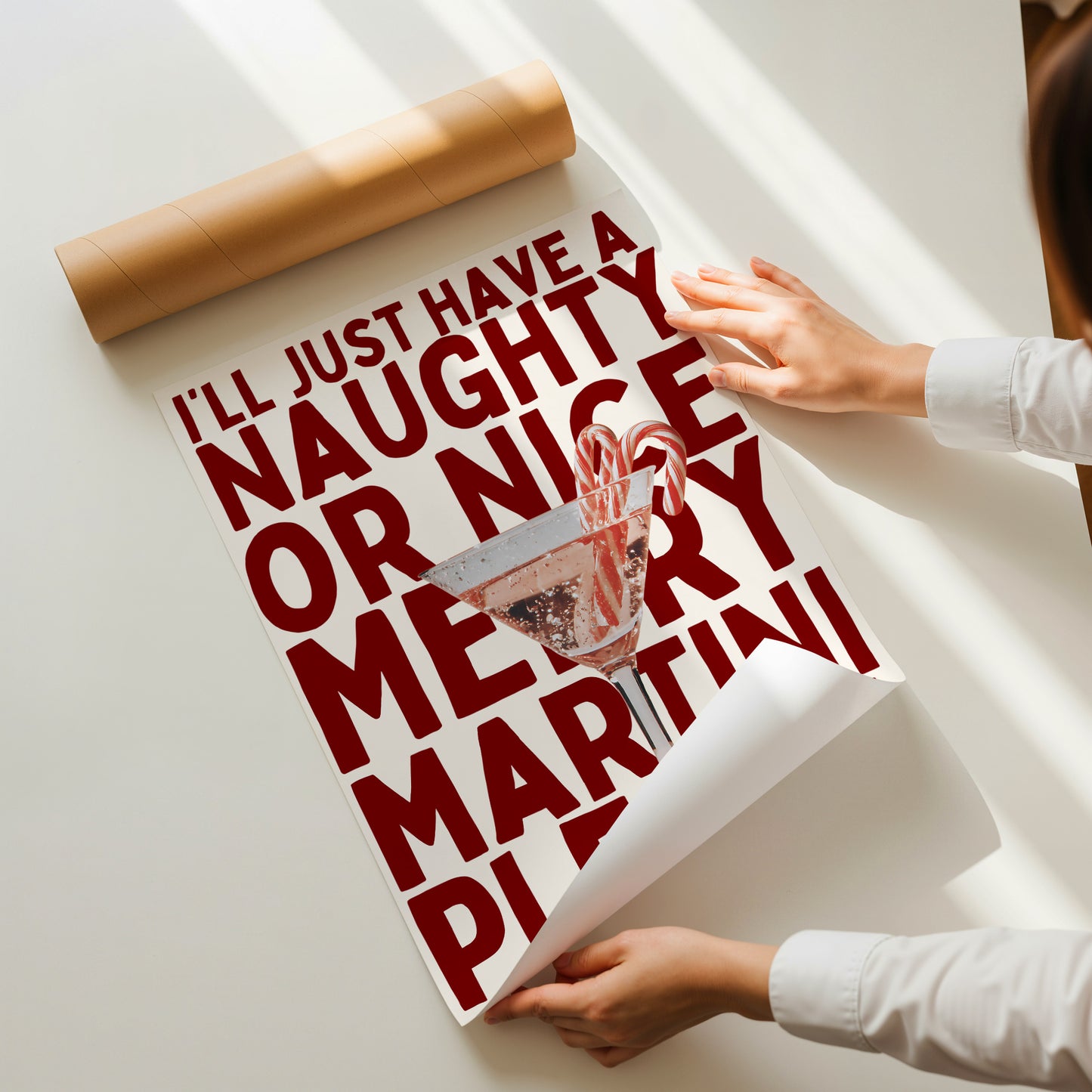 Naughty Or Night Merry Martini  - Digital Print