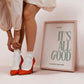 Sage Green It's All Good Typography Art - Empowerment Print - Digital Print