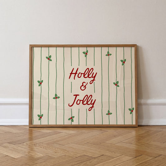 Holly & Jolly | Green Striped Print