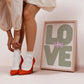 Sage Green Love You Typography Art - Digital Print