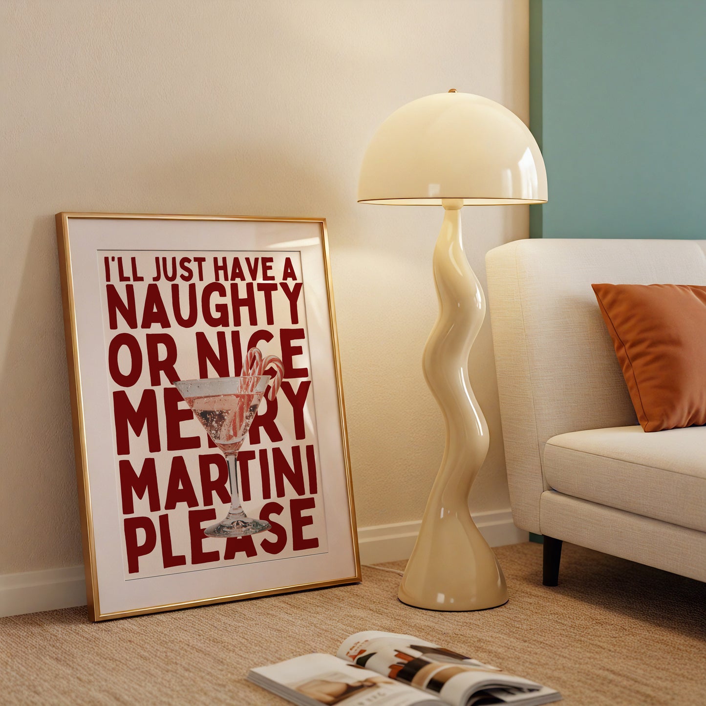 Naughty Or Night Merry Martini  - Digital Print