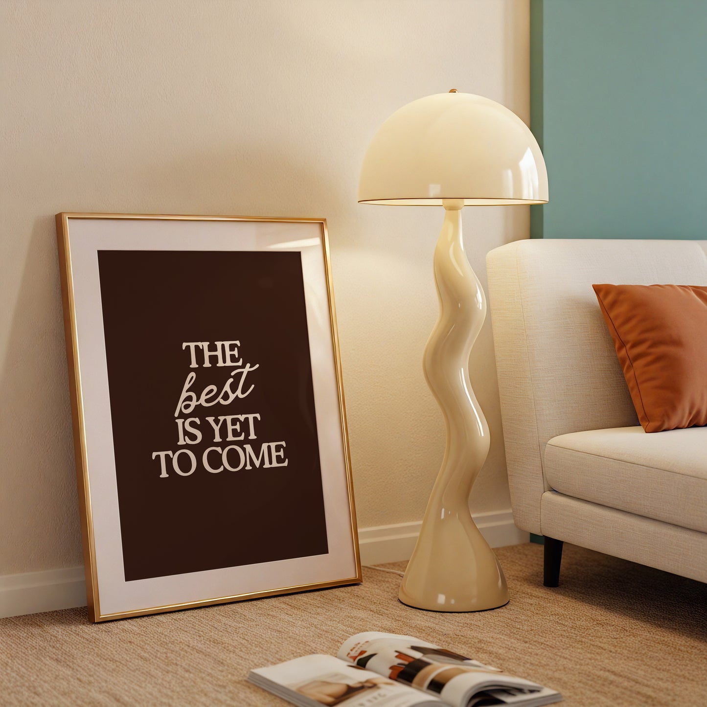 The Best Is Yet To Come Brown Print | Positivity Poster | Neutral Home Decor