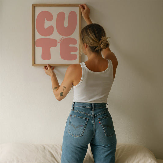 Cute Butt Pink Poster - Digital Print