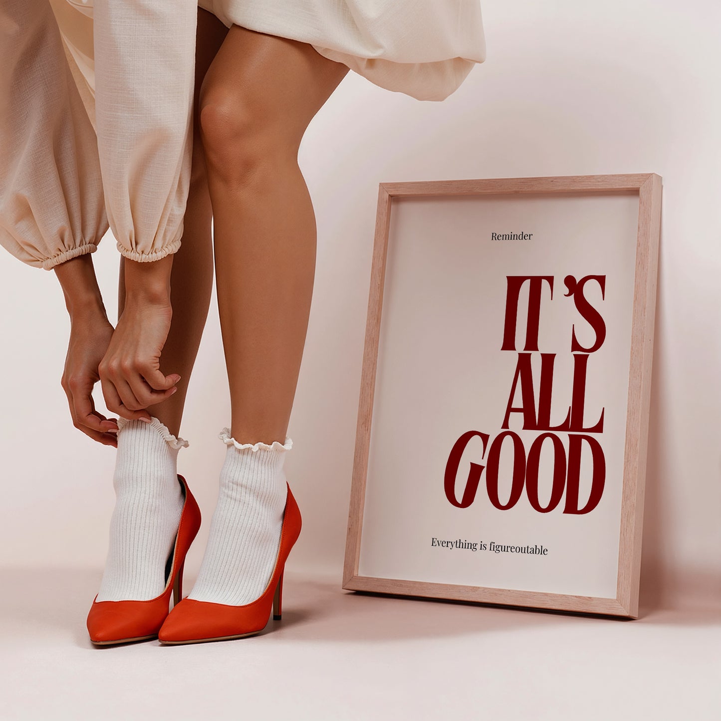 Red It's All Good Print - Digital Print