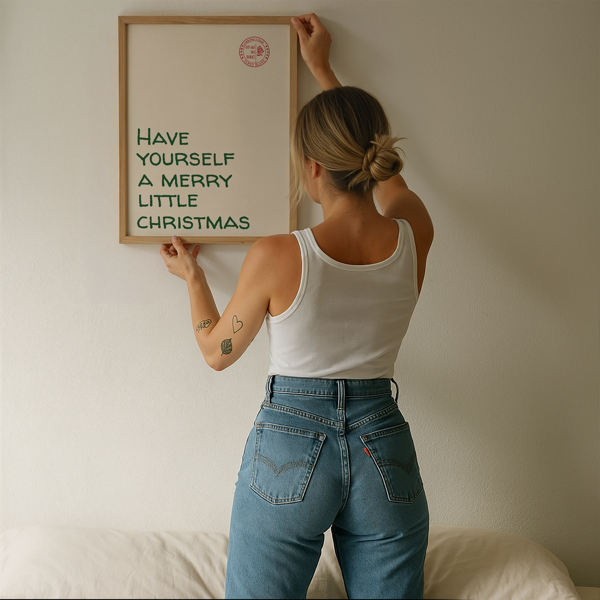 Have Yourself a Merry Little Christmas | Santa Stamp Print