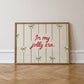 In My Jolly Era | Green Striped Bow Print