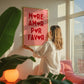 Red & Pink Trendy Gallery Set of 5 - Digital Print