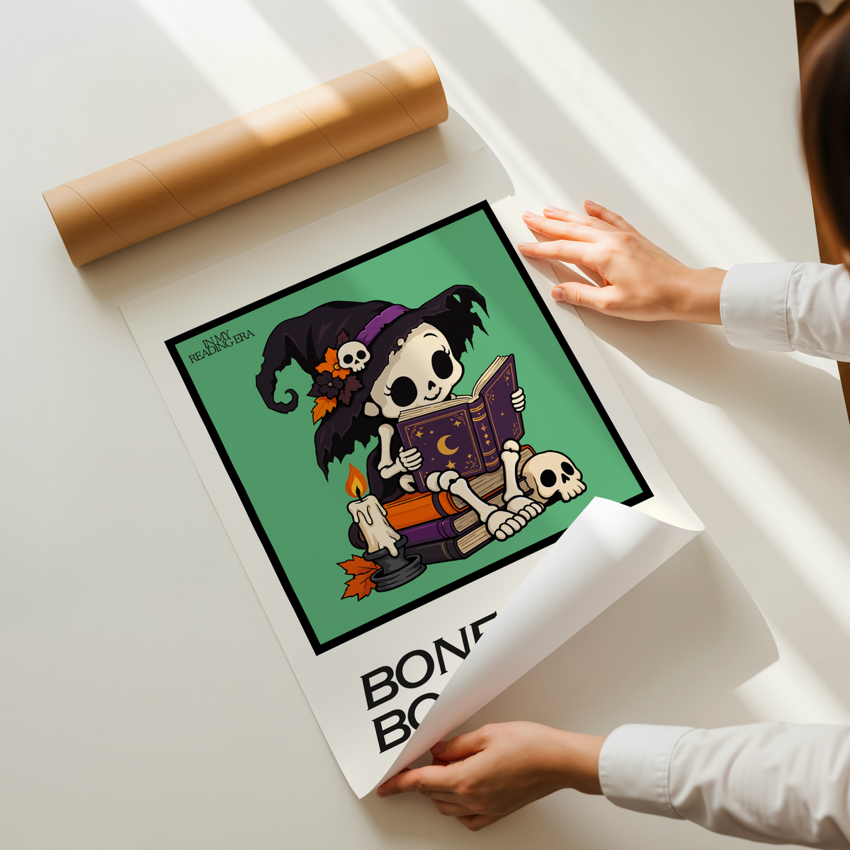 Bone-Afide Bookworm | Halloween Classroom Print