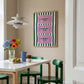 The Homebody Club Pink & Green Striped Art - Digital Print
