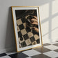 Retro Diamond Martini Checker Board Print- Digital Print