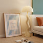Bom Dia Blue Striped Art - Digital Print