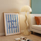 So Fresh & So Clean Striped Bathroom Print - Digital Print