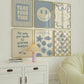 Calm Corner Posters Set of 10 — Tan Blue Digital Prints