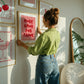 Red & Pink Trendy Gallery Set of 5 - Digital Print