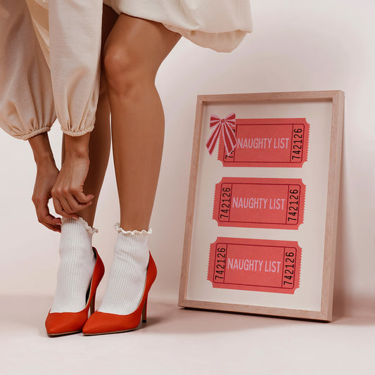 Naughty List Chtistmas Admission Ticket  - Digital Print