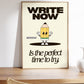 Write Now Cute Pencil Character Classroom Art - Digital Print
