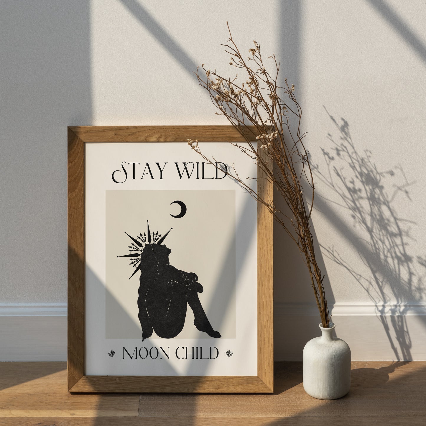 Stay Wild Moon Child Typography Wall Print