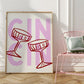 Cin Cin Cocktail Art Poster - Digital Print