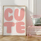 Cute Butt Pink Poster - Digital Print