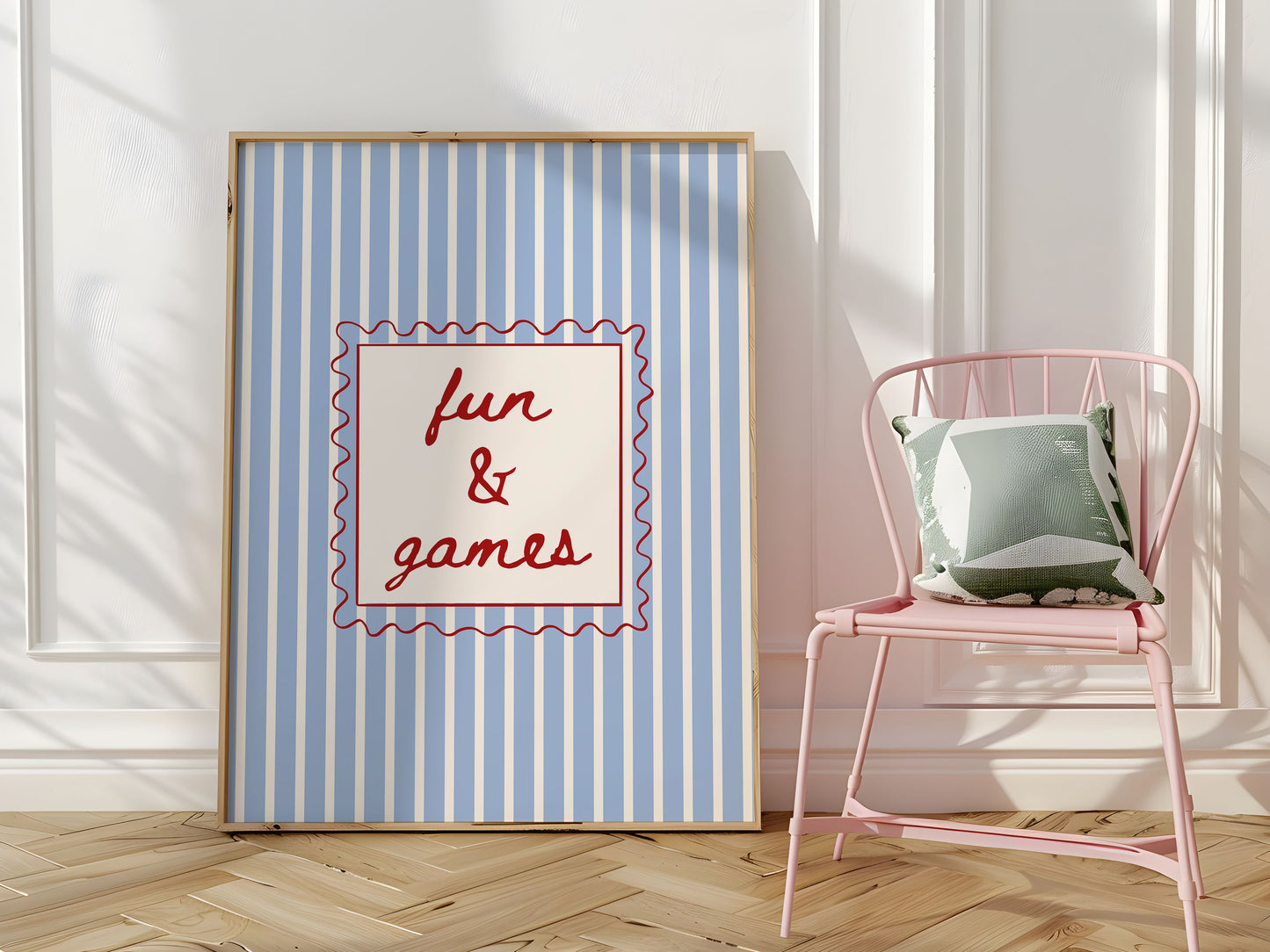 Fun & Games Striped  Art - Digital Print