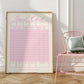 Retro Pink Blank Guest Check - Digital Print
