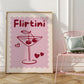 Pink Flirtini Cocktail Art Print - Digital Print