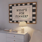 What's For Dinner Black & White Checkered Print -  Digital Print ( Horizontal )