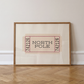 North Pole Ticket Print | Vintage Cream