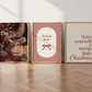 Candy Cane Martini Christmas Print Set of 3
