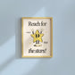 Reach for the Stars — Retro Motivational Classroom Print