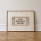 One Woman Show | Vintage Ticket Print