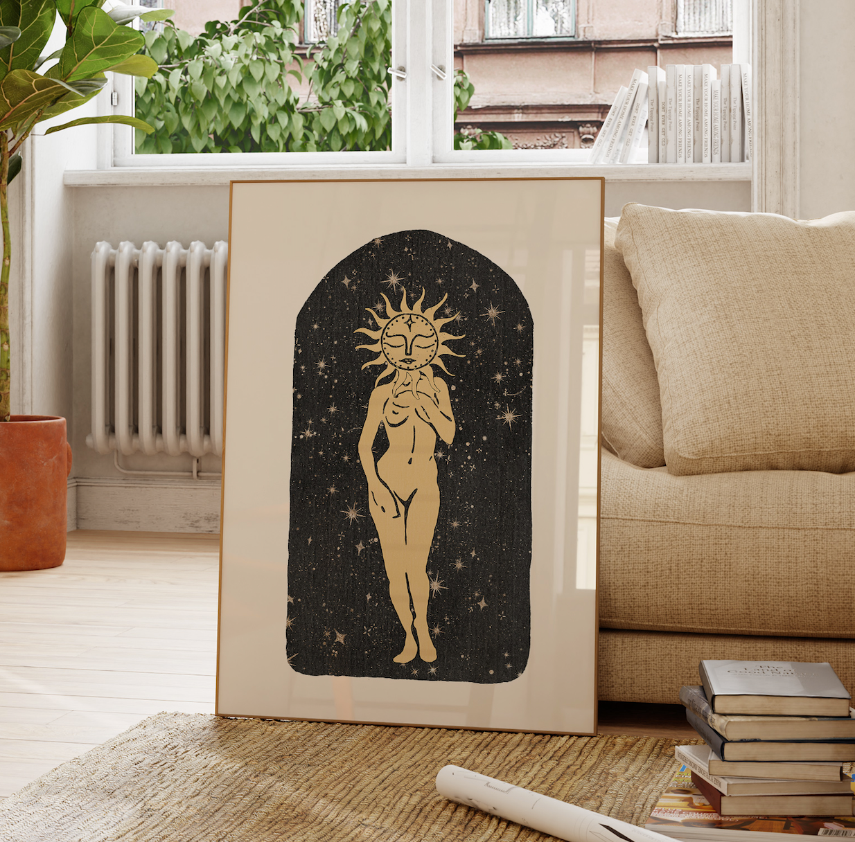Cosmic Sun Goddess - Digital Print