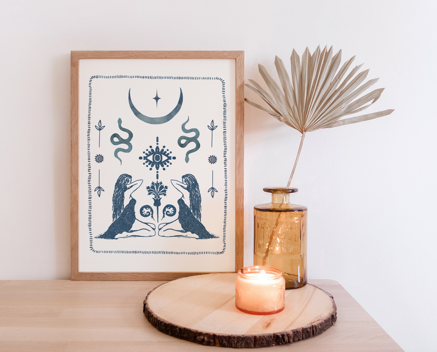 Blue Celestial Sisters - Digital Print