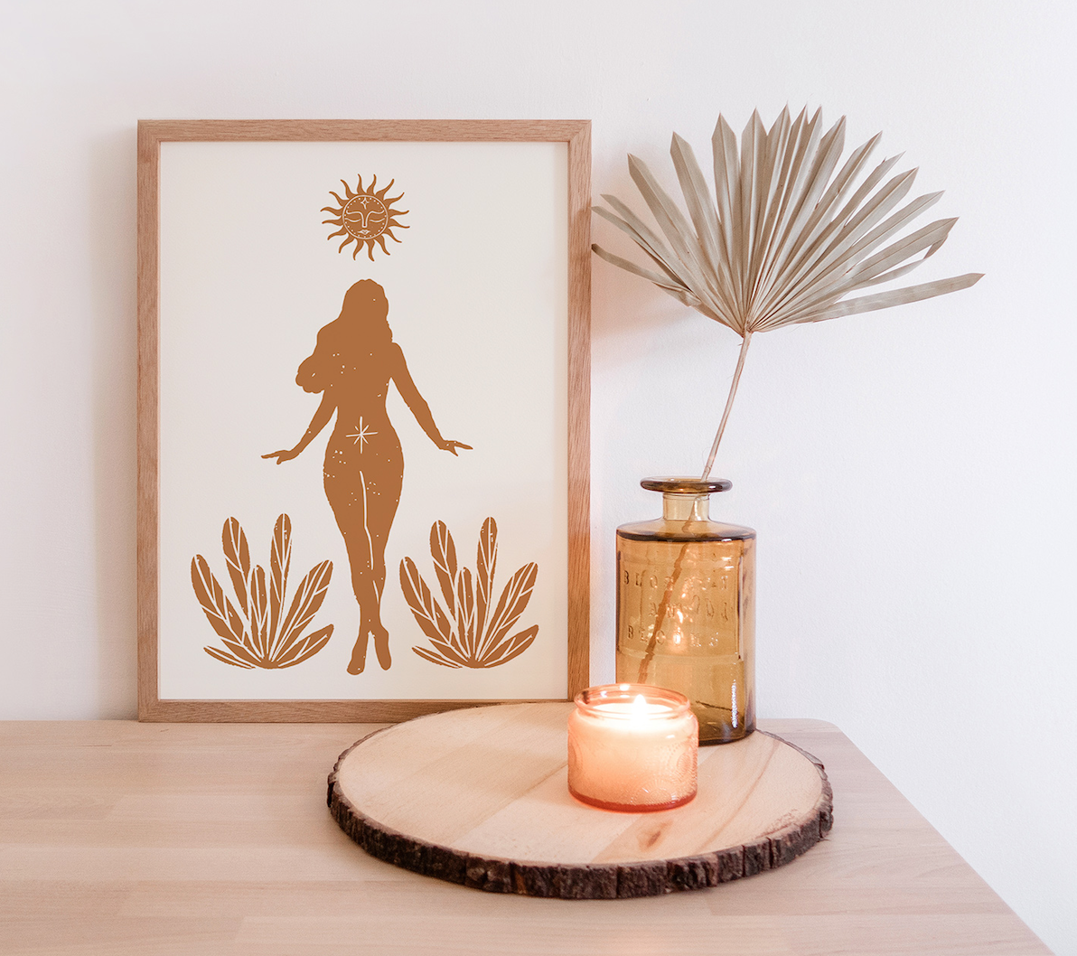 Terra Cotta Boho Goddess Print