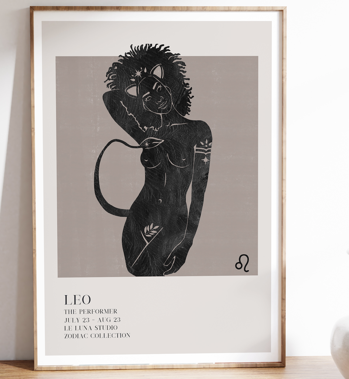 Zodiac Leo Goddess Wall Art Poster