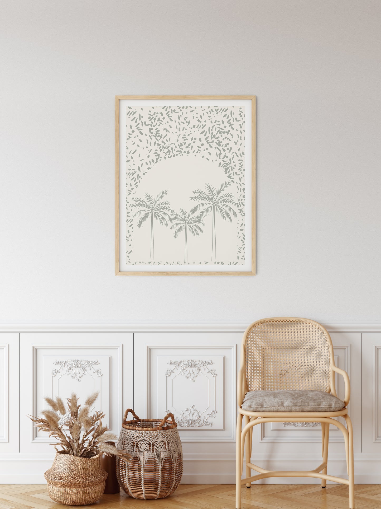 Boho Minimalist Palm Tree Wall Art Print