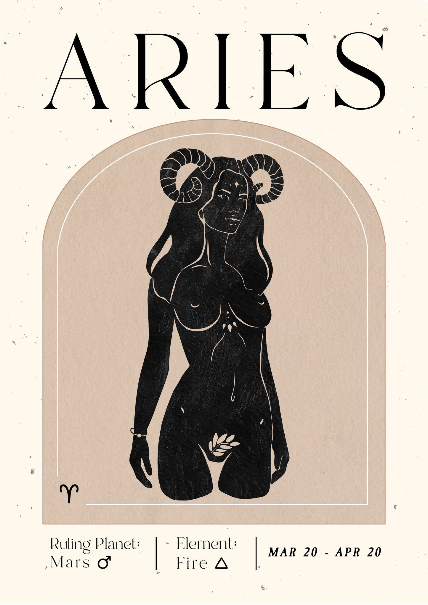 Printable Zodiac Aries Goddess Wall Art Print