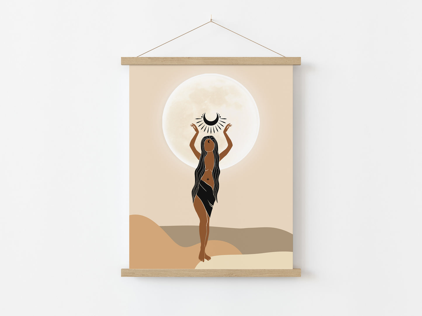 Full Moon Goddess Illustration Art Print